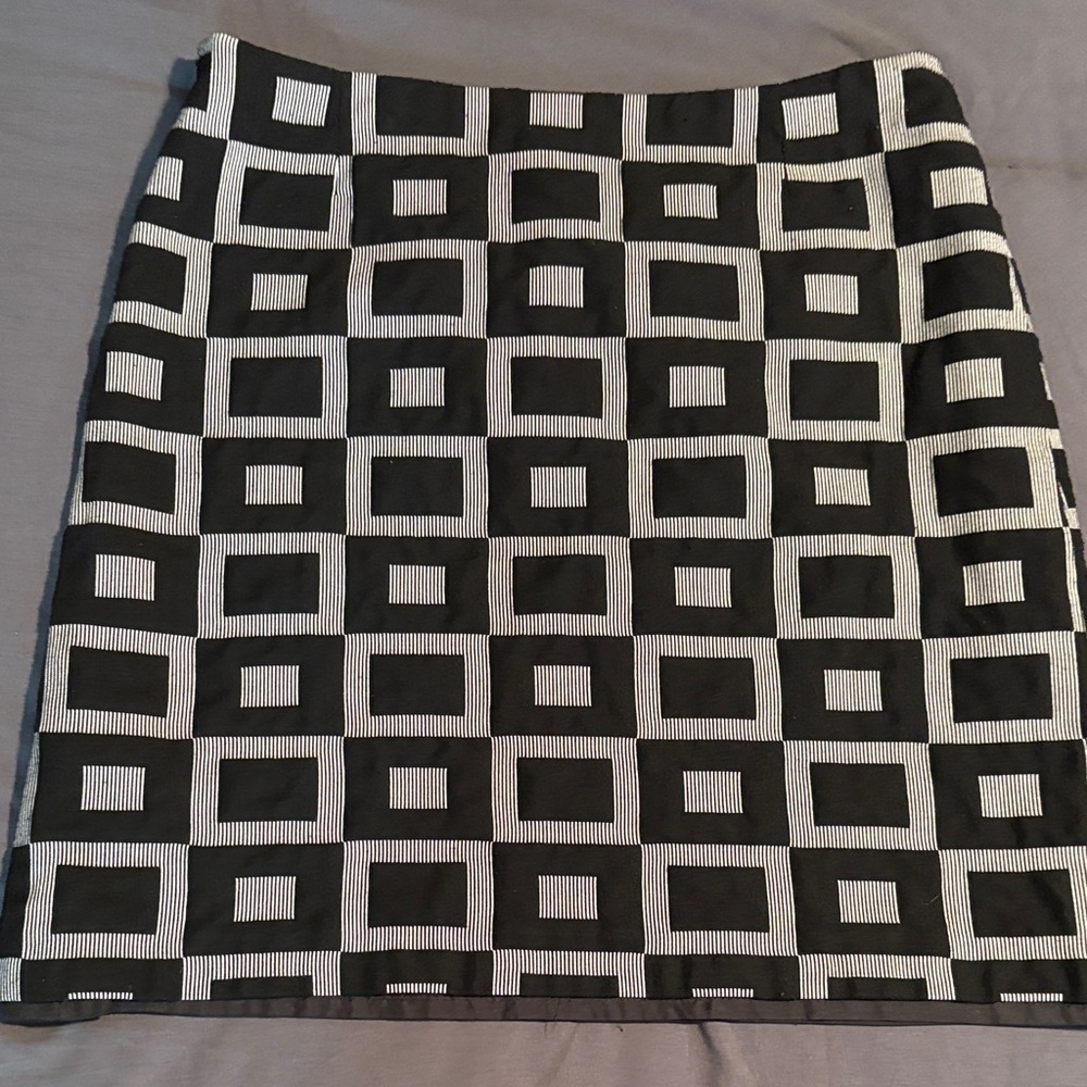Marks & Spencer Black and White Geometric Mini Skirt